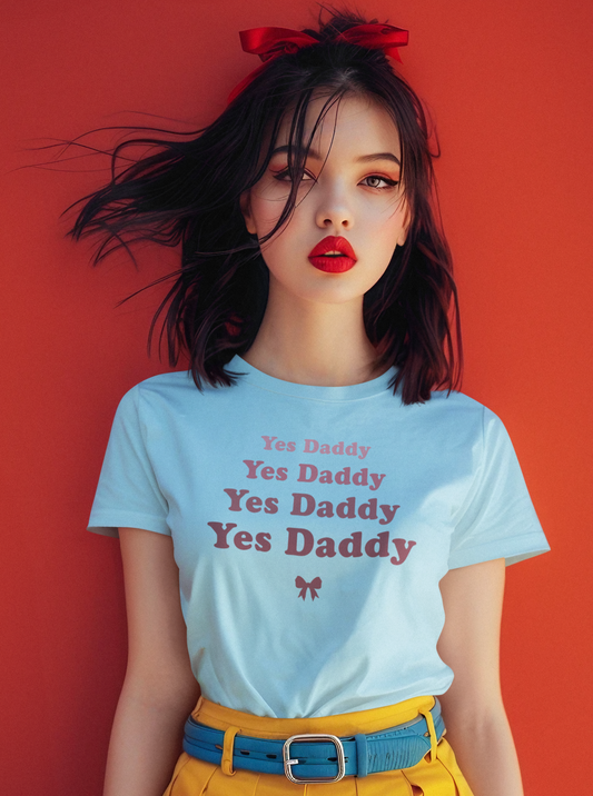 Yes Daddy Adult Princess Graphic T-Shirt. Perfect Gift for your Princess Partner, Submissive T-shirt