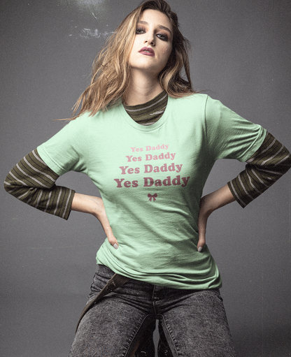 Yes Daddy Adult Princess Graphic T-Shirt. Perfect Gift for your Princess Partner, Submissive T-shirt