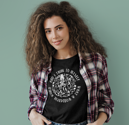 What a Wonderful World Adult Toys BDSM T-Shirt for Grownup Playtime. Perfect Gift for your BDSM Kink Parter
