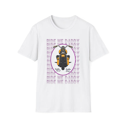 Ride Me Daddy Motorcycle Princess Adult T-Shirt. Spicy Kink Motorcycle T-Shirt