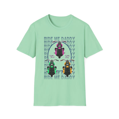 Ride Me Daddy Pop Art Inspired Motorcycle Princess T-Shirt. Spicy Motorcycle T-Shirt
