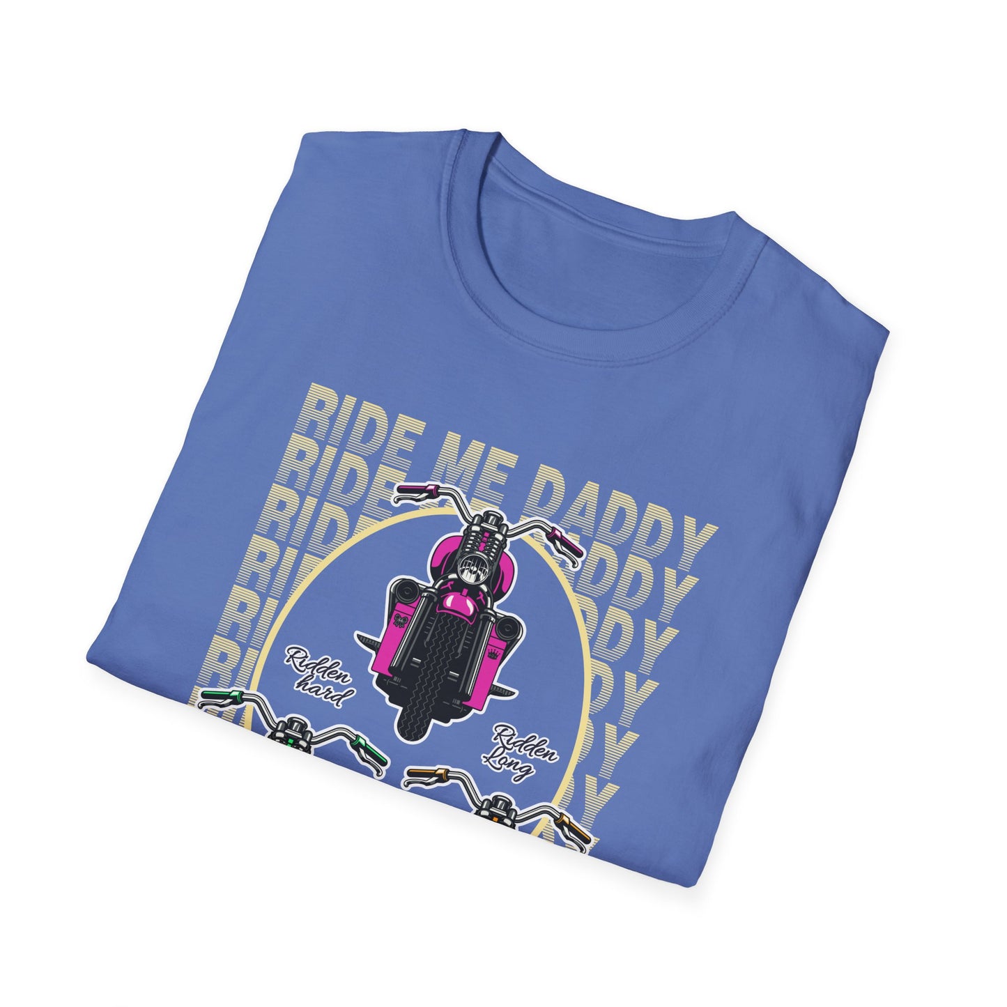 Ride Me Daddy Pop Art Inspired Motorcycle Princess T-Shirt. Spicy Motorcycle T-Shirt