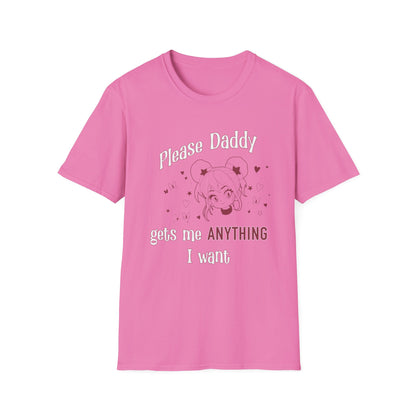 Please Daddy Adult Princess Graphic T-Shirt. Perfect Gift for your Princess Partner, Submissive T-shirt