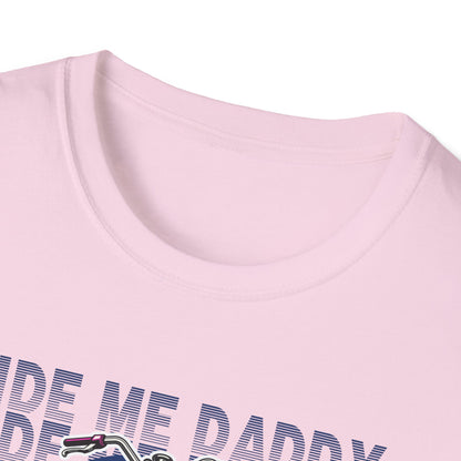 Ride Me Daddy Pop Art Inspired Motorcycle Princess T-Shirt. Spicy Motorcycle T-Shirt