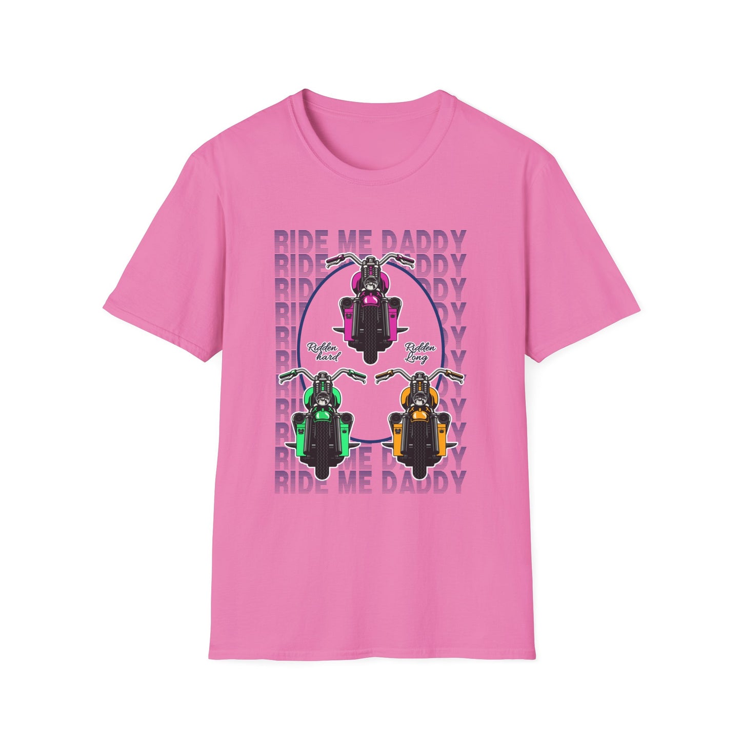 Ride Me Daddy Pop Art Inspired Motorcycle Princess T-Shirt. Spicy Motorcycle T-Shirt