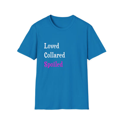 Loved Collared Spoiled T-Shirt for Adult Playtime, Perfect gift for your Submissive Kink Partner