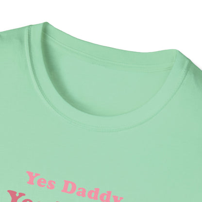 Yes Daddy Adult Princess Graphic T-Shirt. Perfect Gift for your Princess Partner, Submissive T-shirt
