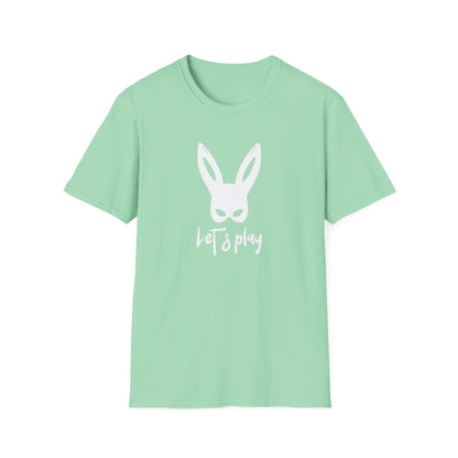 Lets Play Bunny Graphic T-Shirt for Adult Playtime, Perfect gift for your Partner