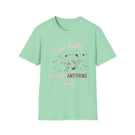 Please Daddy Adult Princess Graphic T-Shirt. Perfect Gift for your Princess Partner, Submissive T-shirt