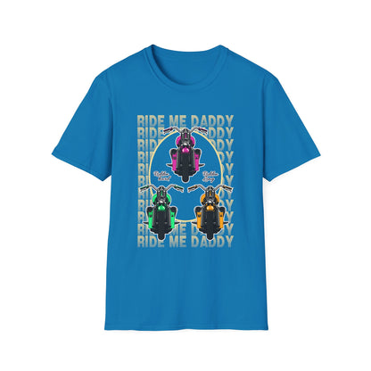 Ride Me Daddy Pop Art Inspired Motorcycle Princess T-Shirt. Spicy Motorcycle T-Shirt