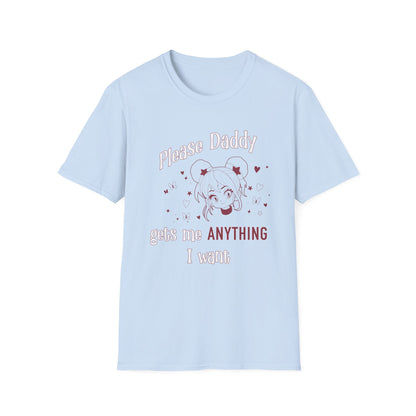 Please Daddy Adult Princess Graphic T-Shirt. Perfect Gift for your Princess Partner, Submissive T-shirt