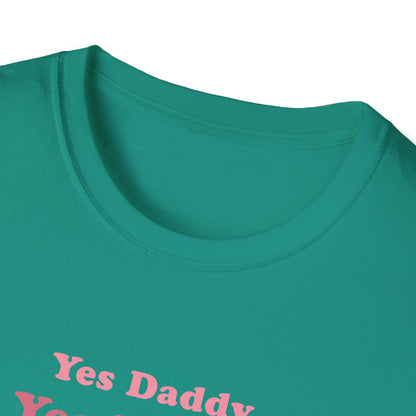 Yes Daddy Adult Princess Graphic T-Shirt. Perfect Gift for your Princess Partner, Submissive T-shirt