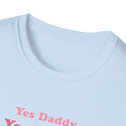 Yes Daddy Adult Princess Graphic T-Shirt. Perfect Gift for your Princess Partner, Submissive T-shirt