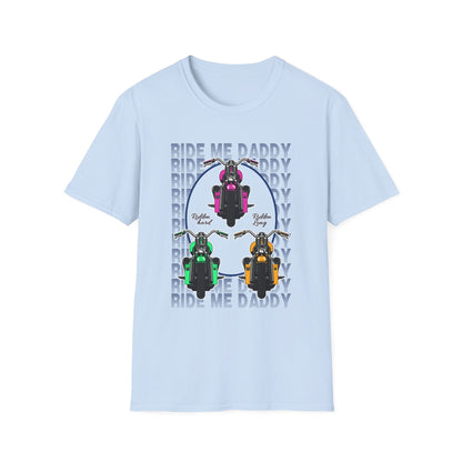 Ride Me Daddy Pop Art Inspired Motorcycle Princess T-Shirt. Spicy Motorcycle T-Shirt