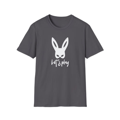 Lets Play Bunny Graphic T-Shirt for Adult Playtime, Perfect gift for your Partner