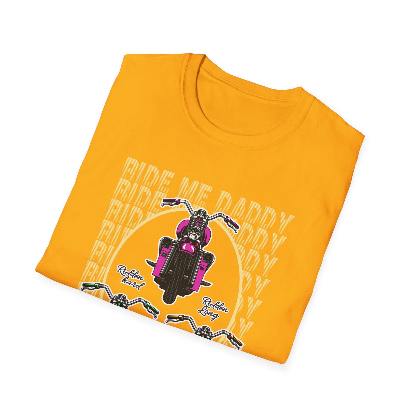 Ride Me Daddy Pop Art Inspired Motorcycle Princess T-Shirt. Spicy Motorcycle T-Shirt